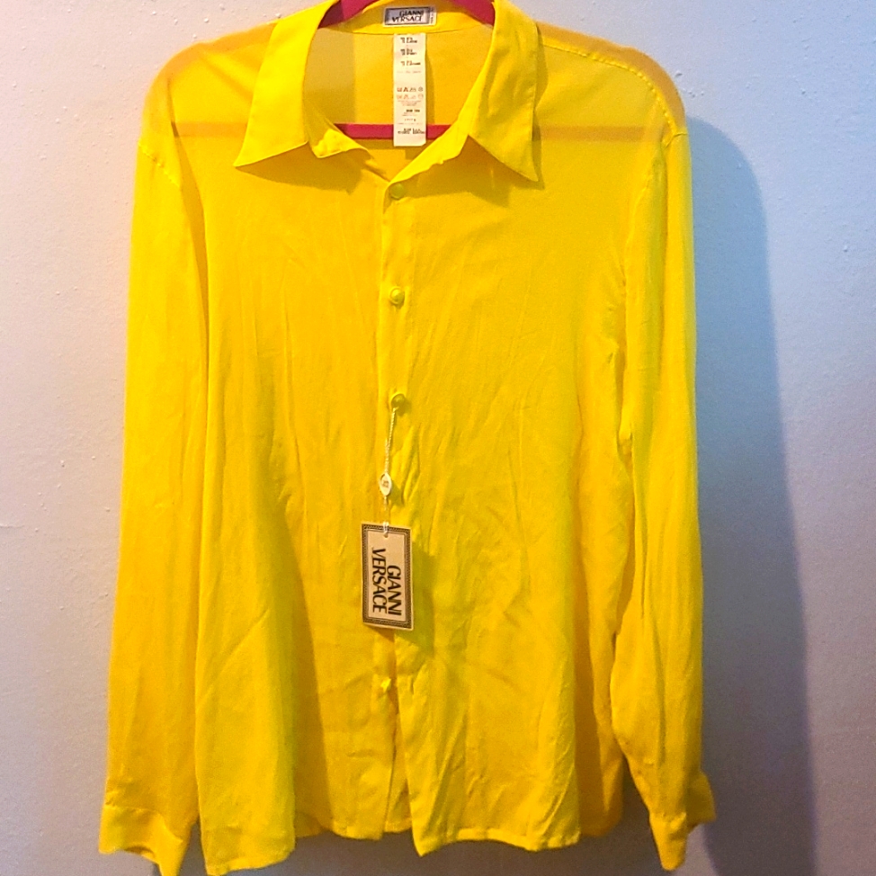 Nwt Vintage Versace Sheer Shirt.